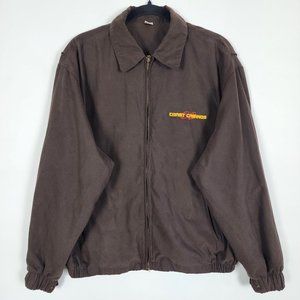 Oscar Piel Orleans Las Vegas Casino Men Medium Long Sleeve Brown Full Zip Jacket